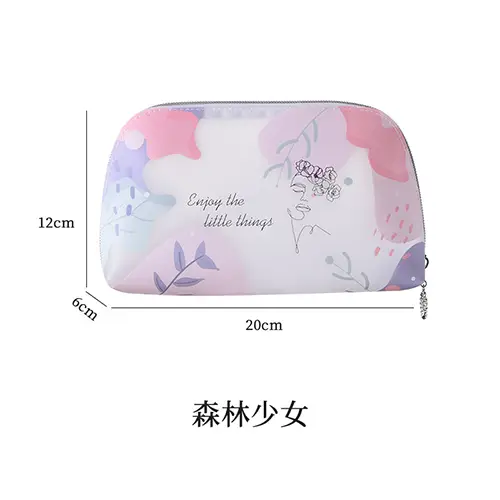 TPU Cartoon cheap cosmetic bags Cosmetic Semicircle cute travel makeup pouch